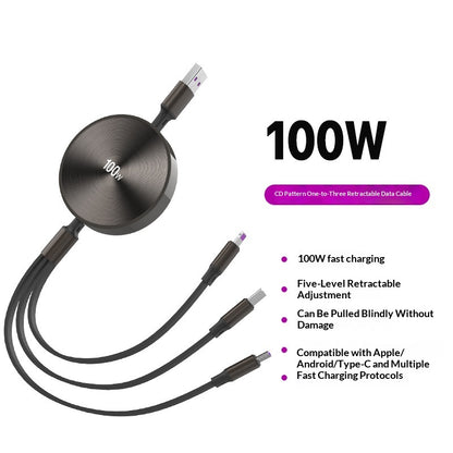 Câble rétractable 3-en-1 USB-C Lightning Micro-USB Packune – photo 7